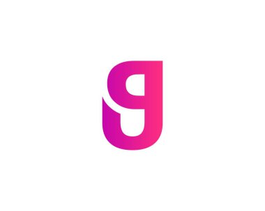 QU UQ Harf logo tasarım vektör şablonu