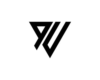 QU UQ Harf logo tasarım vektör şablonu