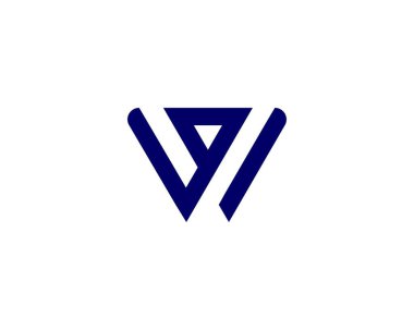 QW WQ harf logo tasarım vektör şablonu