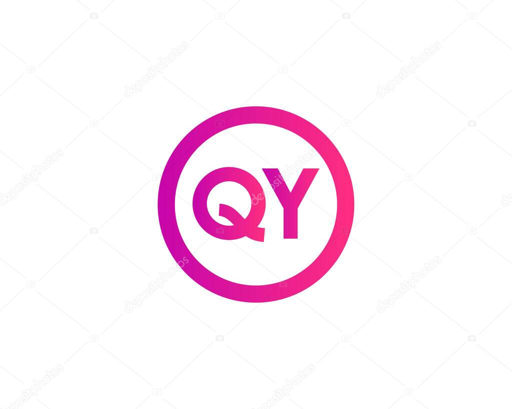 QY YQ letter logo design vector template