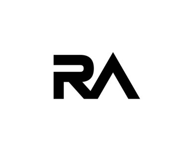 RA AR harfi logo tasarım vektör şablonu