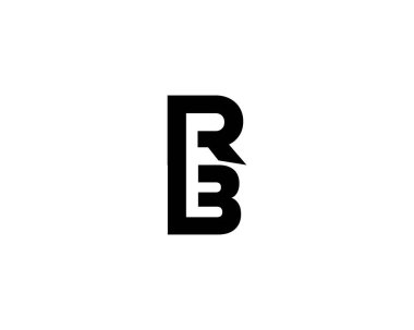 RB BR harf logo tasarım vektör şablonu