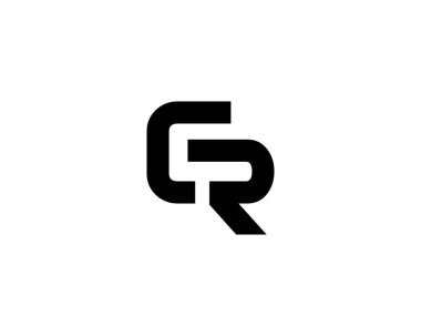 RC CR harf logo tasarım vektör şablonu