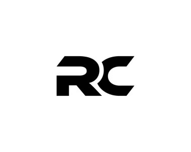 RC CR harf logo tasarım vektör şablonu