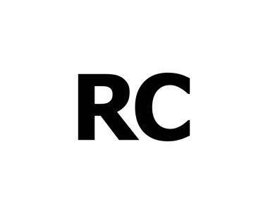 RC CR harf logo tasarım vektör şablonu