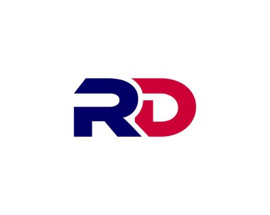 RD DR Letter logo tasarım vektör şablonu