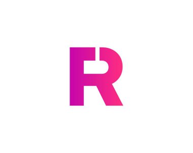 RF FR harf logo tasarım vektör şablonu