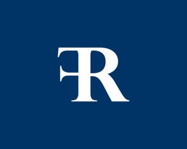 RF FR harf logo tasarım vektör şablonu