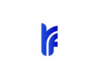 RF FR harf logo tasarım vektör şablonu