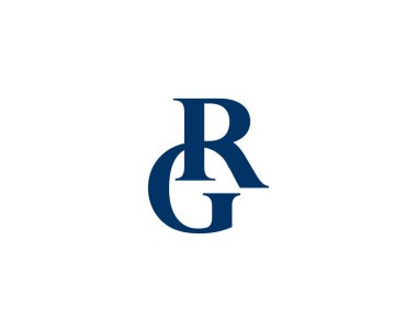 RG GR harf logo tasarım vektör şablonu