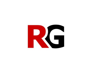 RG GR harf logo tasarım vektör şablonu