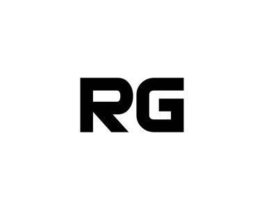 RG GR harf logo tasarım vektör şablonu