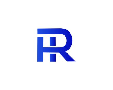 RH HR harf logo tasarım vektör şablonu