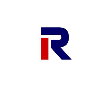 Ri iR harf logo tasarım vektör şablonu