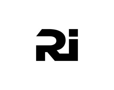 Ri iR harf logo tasarım vektör şablonu
