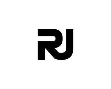 RJ JR harf logo tasarım vektör şablonu