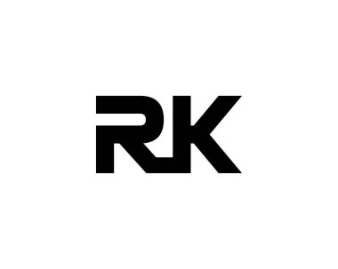 RK KR harf logo tasarım vektör şablonu