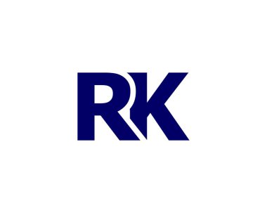 RK KR harf logo tasarım vektör şablonu