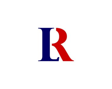 RL LR harf logo tasarım vektör şablonu