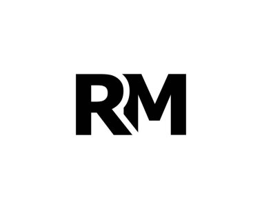 RM MR Letter logo tasarım vektör şablonu