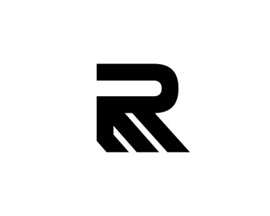 RM MR Letter logo tasarım vektör şablonu