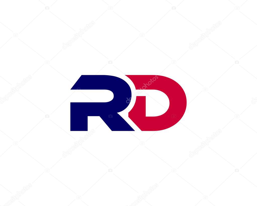 RD DR Letter logo design vector template