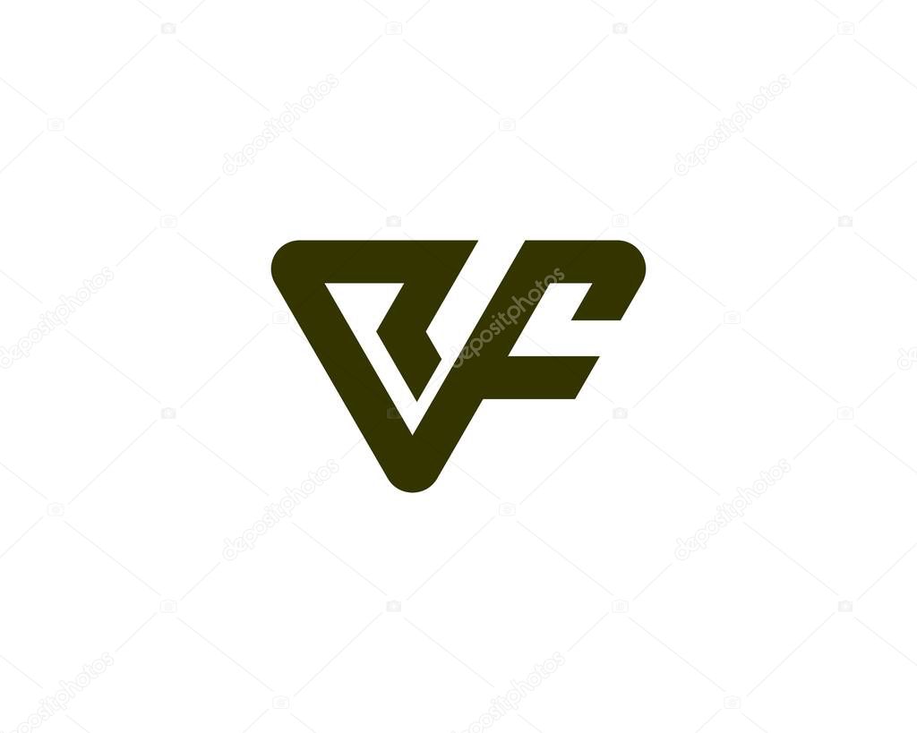 RF FR letter logo design vector template