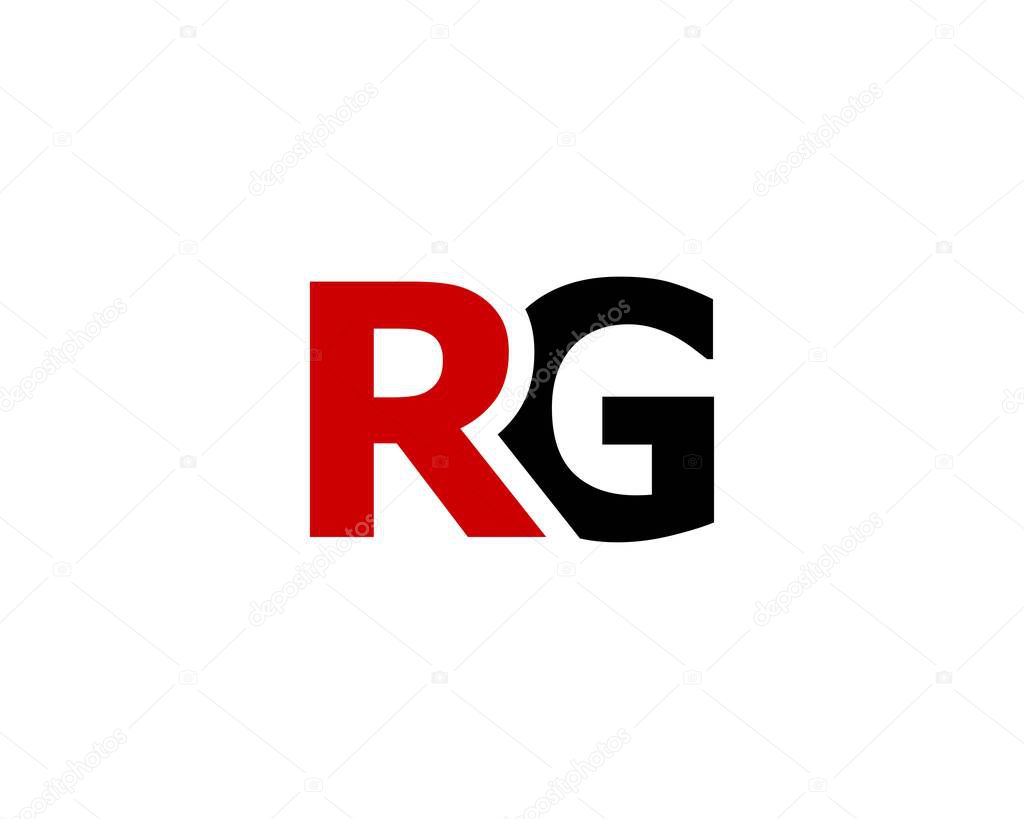 RG GR letter logo design vector template