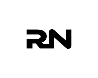 RN NR harf logo tasarım vektör şablonu