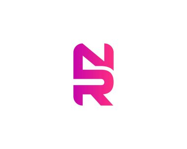 RN NR harf logo tasarım vektör şablonu