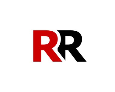 RR harf logo tasarım vektör şablonu