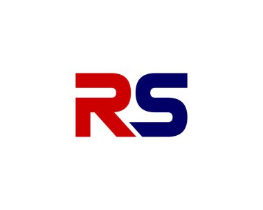 RS SR harf logo tasarım vektör şablonu