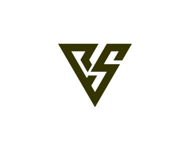 RS SR harf logo tasarım vektör şablonu