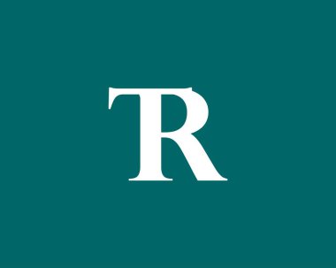 RT TR harf logo tasarım vektör şablonu