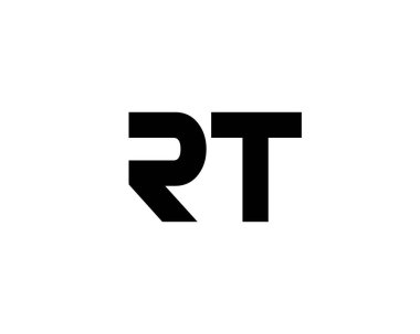 RT TR harf logo tasarım vektör şablonu