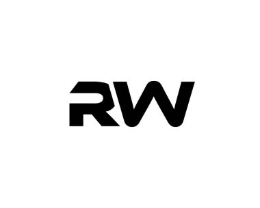 RW WR harf logo tasarım vektör şablonu