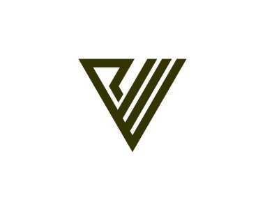 RW WR harf logo tasarım vektör şablonu