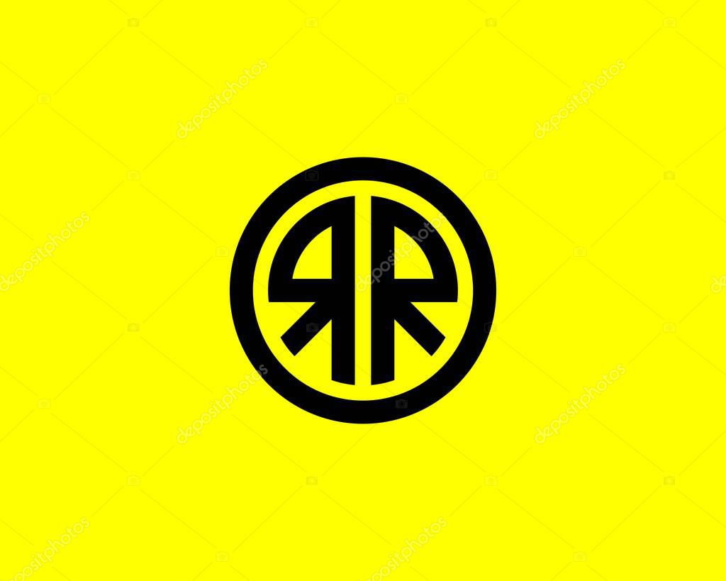 RR R letter logo design vector template