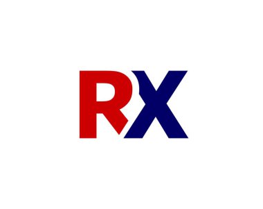 RX XR Letter logo tasarım vektör şablonu