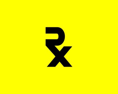 RX XR Letter logo tasarım vektör şablonu