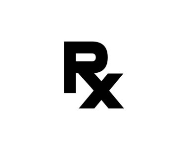 RX XR Letter logo tasarım vektör şablonu