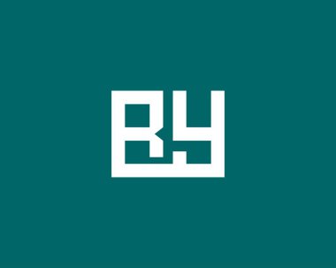 RY YR harf logo tasarım vektör şablonu