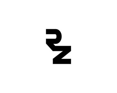 RZ ZR harf logo tasarım vektör şablonu