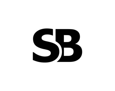 SB BS harf logo tasarım vektör şablonu
