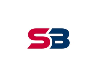 SB BS harf logo tasarım vektör şablonu