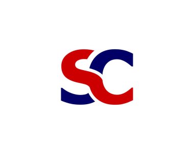 SC CS harf logo tasarım vektör şablonu