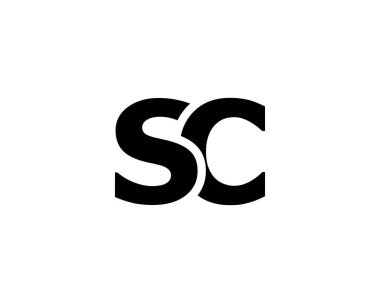 SC CS harf logo tasarım vektör şablonu