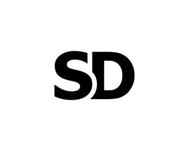 SD DS mektup logo tasarım vektör şablonu