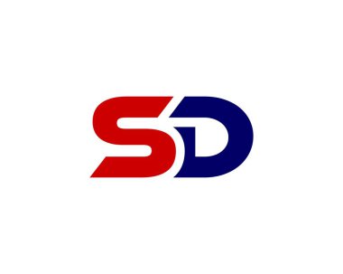 SD DS mektup logo tasarım vektör şablonu