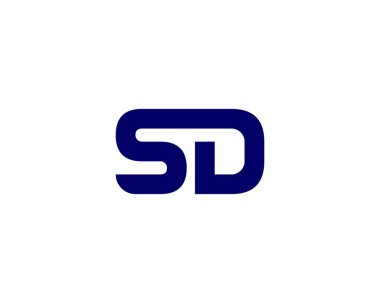 SD DS mektup logo tasarım vektör şablonu